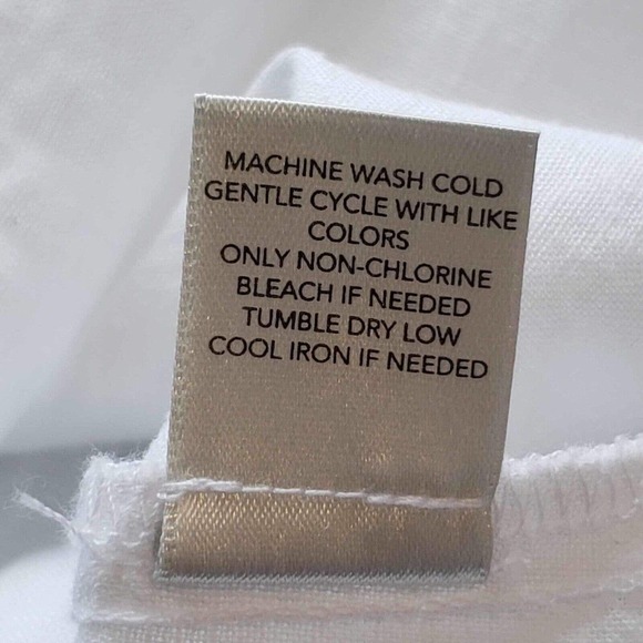 Christopher & Banks CJ Tunic Top Women's Large White V-Neck Linen Rayon Popover - Picture 9 of 10